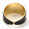 Enamel Plain Band Open Cuff Rings RJEW-E069-01G-10-3