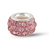 80Pcs Polymer Clay Rhinestone European Large Hole Beads with Silver Color Plated Brass Cores FPDL-LT0001-02C-6