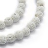 Synthetic Lava Rock Round Beads Strands X-G-E508-04-4mm-1-3