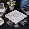 1Pc 9 Grid Wooden Chess Board Game Box DIY-FG0006-82-5