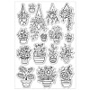 Potted Plant PVC Plastic Clear Stamps DIY-WH0631-0124-8