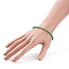 Glass & Brass Beaded Stretch Bracelet for Women BJEW-JB08512-3