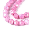 Anti-Tarnish Electroplate Glass Beads Strands EGLA-ZX010-8mm-02-5
