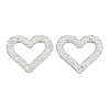 Handmade Polymer Clay Rhinestone Linking Rings CLAY-H009-04A-1