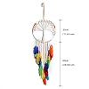 Tree of Life Woven Web/Net with Feather Wall Hanging Decorations PW-WG74302-01-5