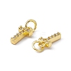 Real 18K Gold Plated Brass Micro Pave Clear Cubic Zirconia Charms KK-E068-VB452-T-3