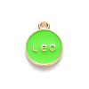 Alloy Enamel Pendants X-ENAM-S124-01A-06G-3