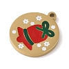 Christmas Theme Ion Plating(IP) 304 Stainless Steel Enamel Charms STAS-Z083-08G-02-2