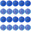 40Pcs 2 Styles Transparent Resin Rhinestone Graduated Beads RESI-BM0001-13-1