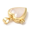 Natural Shell Locket Pendants X-KK-K332-15G-05-4