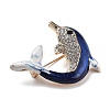 Marine Organism Alloy Rhinestone Brooches JEWB-Z034-03G-03-2