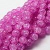 Crackle Glass Round Beads Strands CCG-E001-12mm-03-1