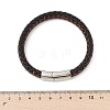 Braided Microfiber Leather Cord Bracelets for Men BJEW-Z081-14P-5