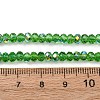 Electroplate Transparent Glass Beads Strands EGLA-A046-01A-03-4