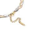 Ion Plating(IP) 304 Stainless Steel Herringbone Chain Necklaces for Women NJEW-F318-01M-3
