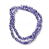 Electroplate Transparent Glass Beads Strand GLAA-G088-05E-2