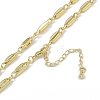 Rack Plating Brass Oval Link Chain Necklaces for Women NJEW-K382-16C-G-2