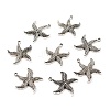 Tibetan Style Alloy Starfish/Sea Stars Pendants TIBEP-Q041-119AS-NR-3