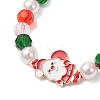 Christmas Glass Bracelets BJEW-JB12438-02-3