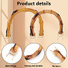   4Pcs 2 Styles Arch Plastic Imitation Bamboo Shank Bag Handles DIY-PH0022-35-4