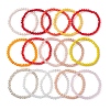 15Pcs 15 Styles Faceted Rondelle Glass Beaded Stretch Bracelet Sets BJEW-JB10837-4