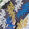 Gorgecraft 3 Pairs 3 Colors Leaves Polyester Embroidery Ornaments Accessories DIY-GF0007-60-3