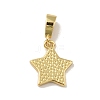 Brass Micro Pave Cubic Zirconia Pendants KK-B059-38G-B-2