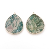 Natural Moss Agate Pendants G-E526-01M-3