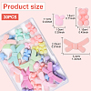 30Pcs 3 Styles Flocky Acrylic Bunny Beads OACR-YW0002-38-3