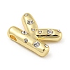 Brass Micro Pave Clear Cubic Zirconia Pendants KK-E093-04G-K-2