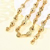 304 Stainless Steel Infinity Link Chain Necklaces for Women Men NJEW-F363-04G-3