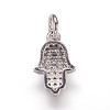 Brass Micro Pave Cubic Zirconia Charms Pendants ZIRC-K070-32P-2