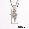 European and American Fashion Lightning Brass Rhinestone Pendant Necklaces HP4417-3-1