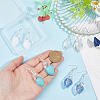 4 Pairs 4 Styles Luminous Transparent Resin & Acrylic Conch Shape Dangle Earrings EJEW-PH01466-3