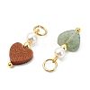 Natural & Synthetic Mixed Gemstone Pendants PALLOY-JF05818-2