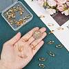 36Pcs Brass Clip-on Earring Converters Findings KK-SP0001-10G-3