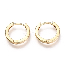 Brass Huggie Hoop Earrings EJEW-F245-06G