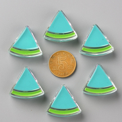 Transparent Enamel Acrylic Beads TACR-S155-001G-1