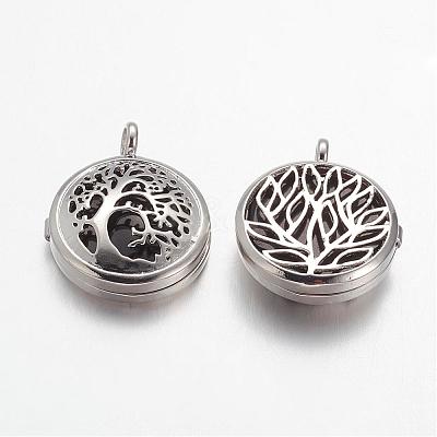 Natural Obsidian Pendants G-G910-B12-1