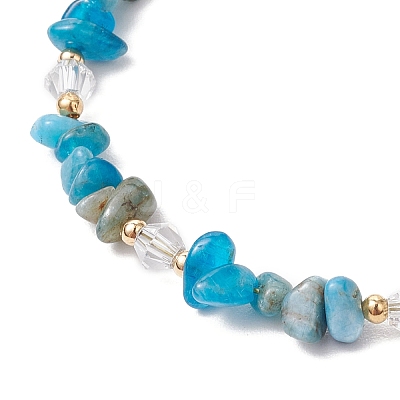 Natural Obsidian Chip Beaded Bracelets for Women BJEW-JB11742-09-1