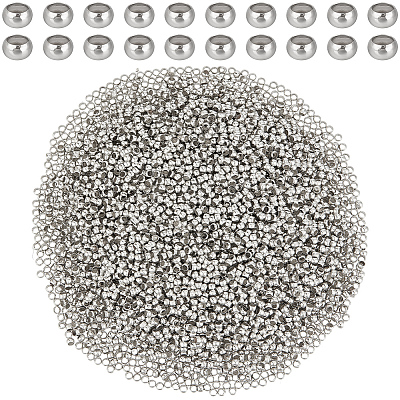 6000Pcs Brass Crimp Beads KK-PA0001-14S-1