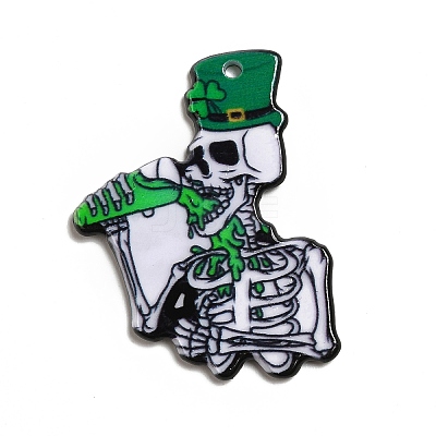 Halloween Printed Acrylic Pendants MACR-G059-07F-1