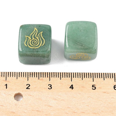 4Pcs 4 Styles Natural Green Aventurine Display Decorations G-F786-03A-05-1