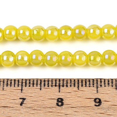 Electroplate Opaque Glass Beads Strands GLAA-T032-P4mm-AB16-1