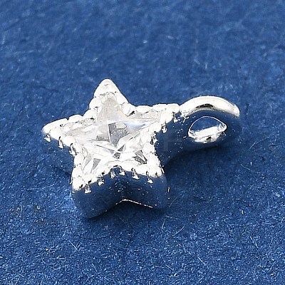 925 Sterling Silver Cubic Zirconia Charms STER-Q005-01B-A-1
