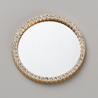 Alloy Rhinestones & Glass Makeup Mirror for Phone Cases Phone AJEW-WH0604-08G-G-1
