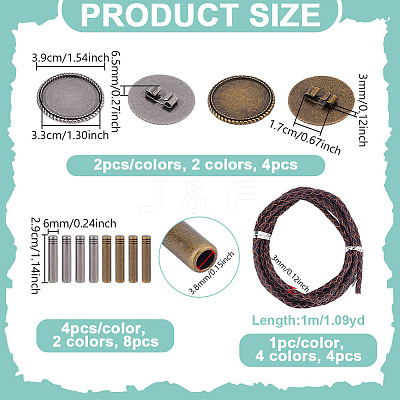 DIY Poirot Tie Accessories Kits DIY-NB0013-40-1