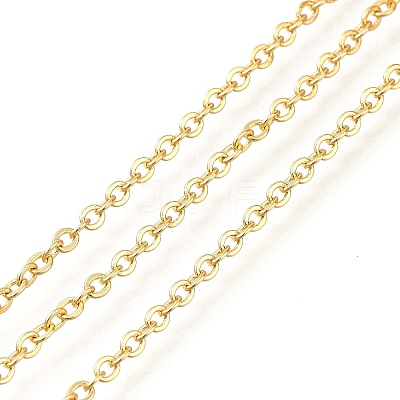 Rack Plating Brass Cable Chains CHC-M001-01G-02-1