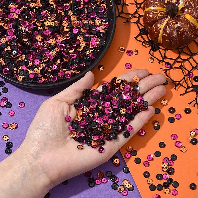 150G 3 Colors Plastic Paillette Beads PVC-YW0001-02-1