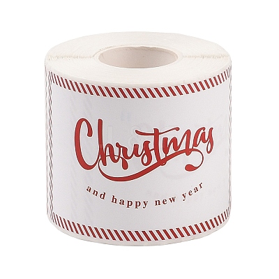 200Pcs Christmas Theme Paper Self-Adhesive Stickers DIY-M070-02D-1